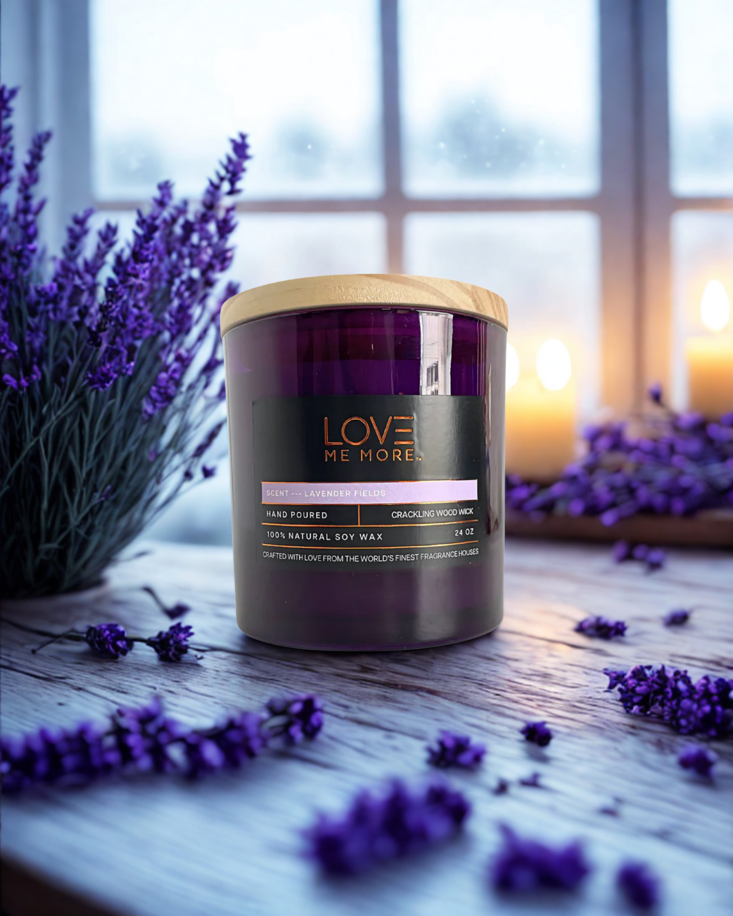 Wood Wick Candle - Lavender Fields