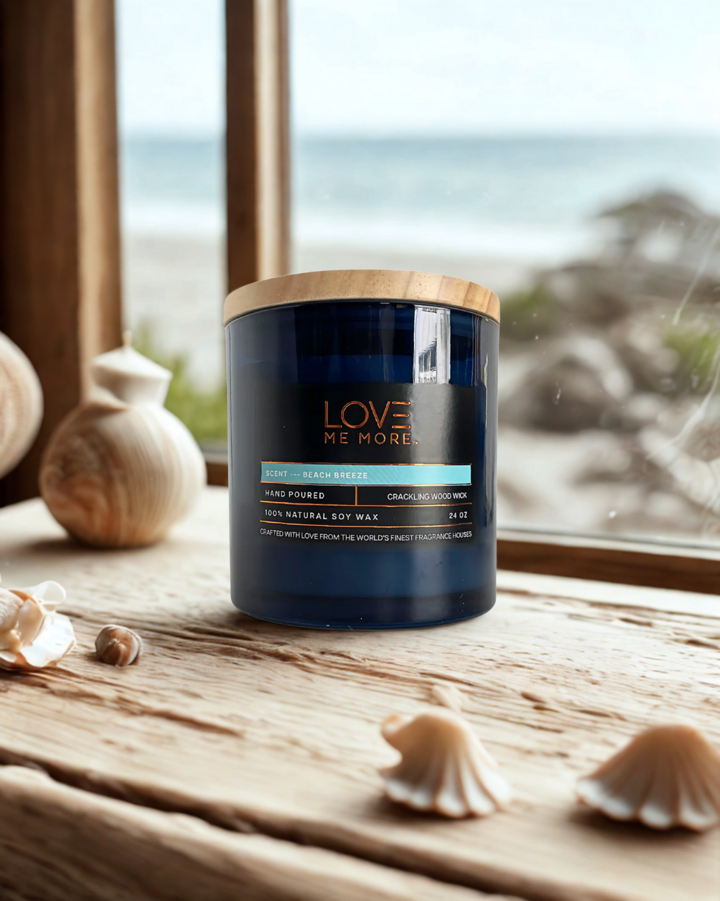 Wood Wick Candle - Beach Breeze