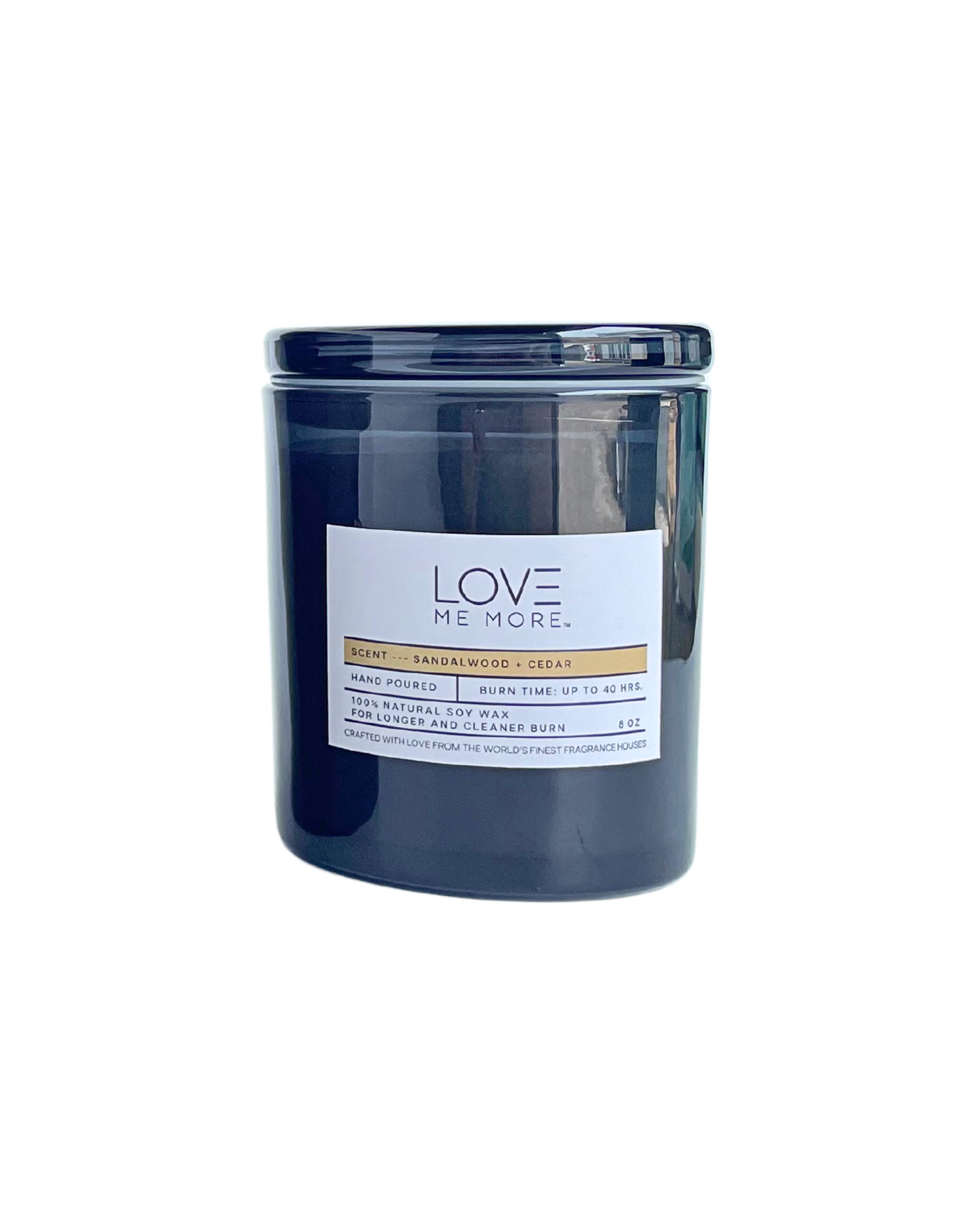 Glass Lid Candle - Sandalwood + Cedar