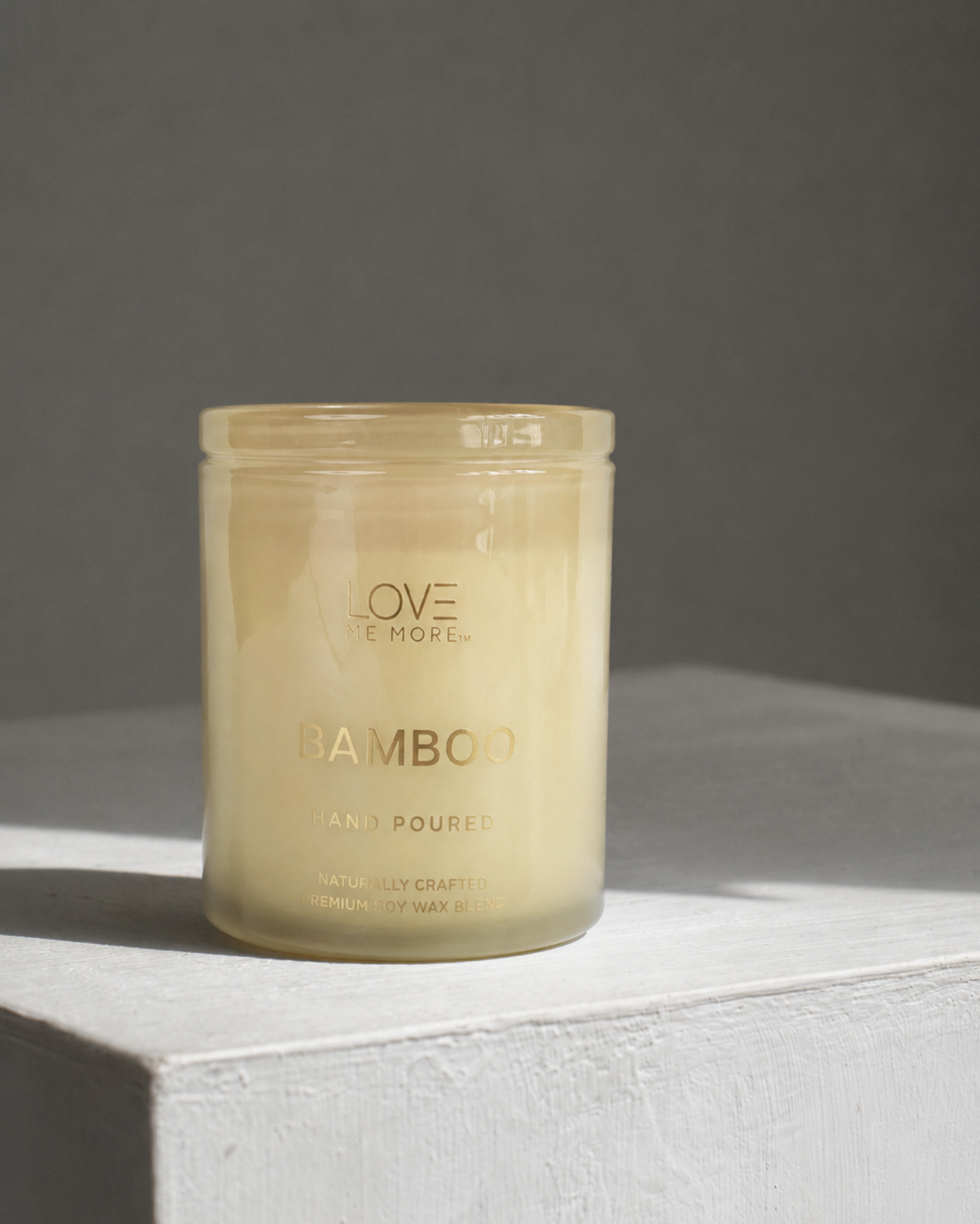Glass Lid Candle - Bamboo