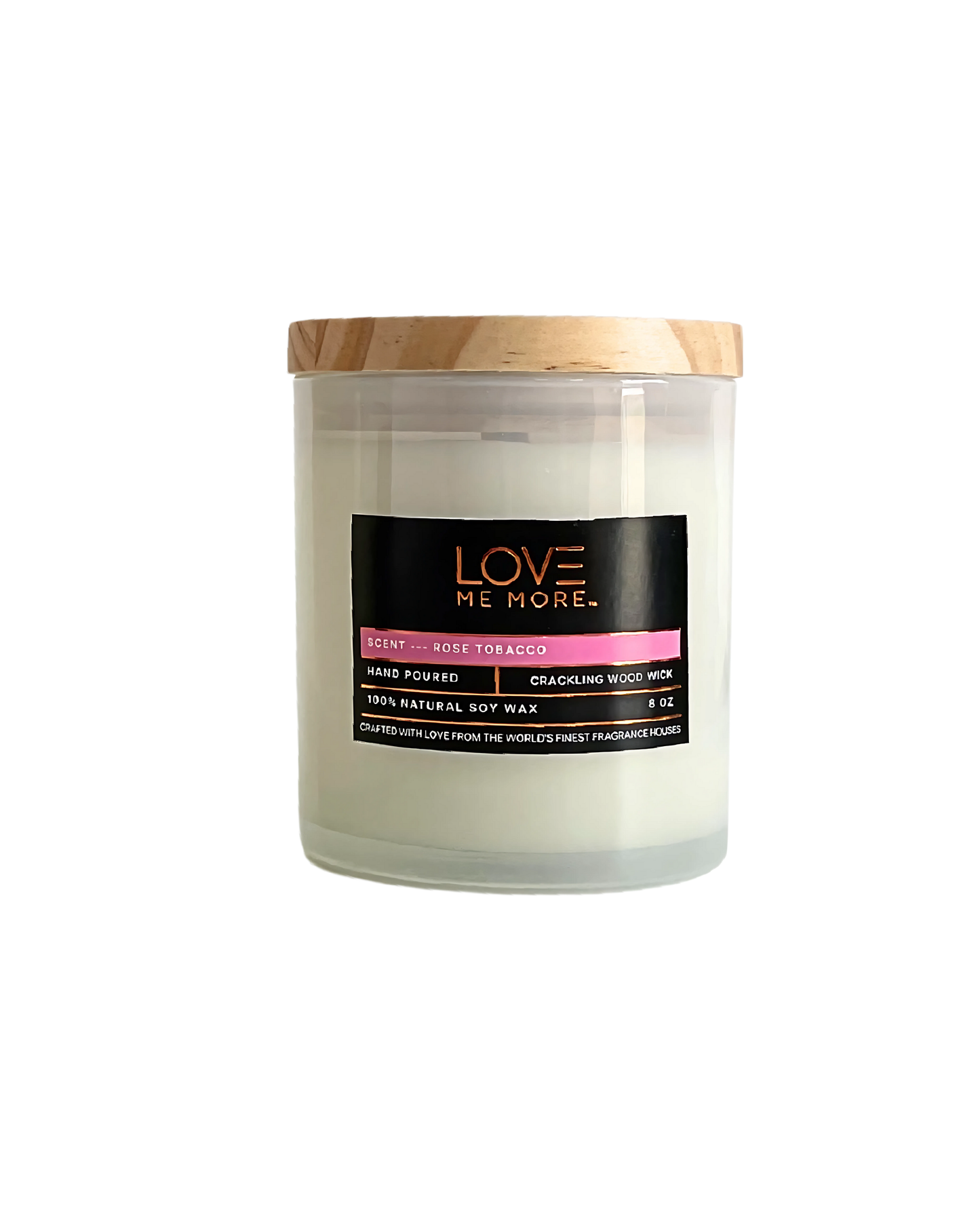 Wood Wick Candle - Rose Tobacco