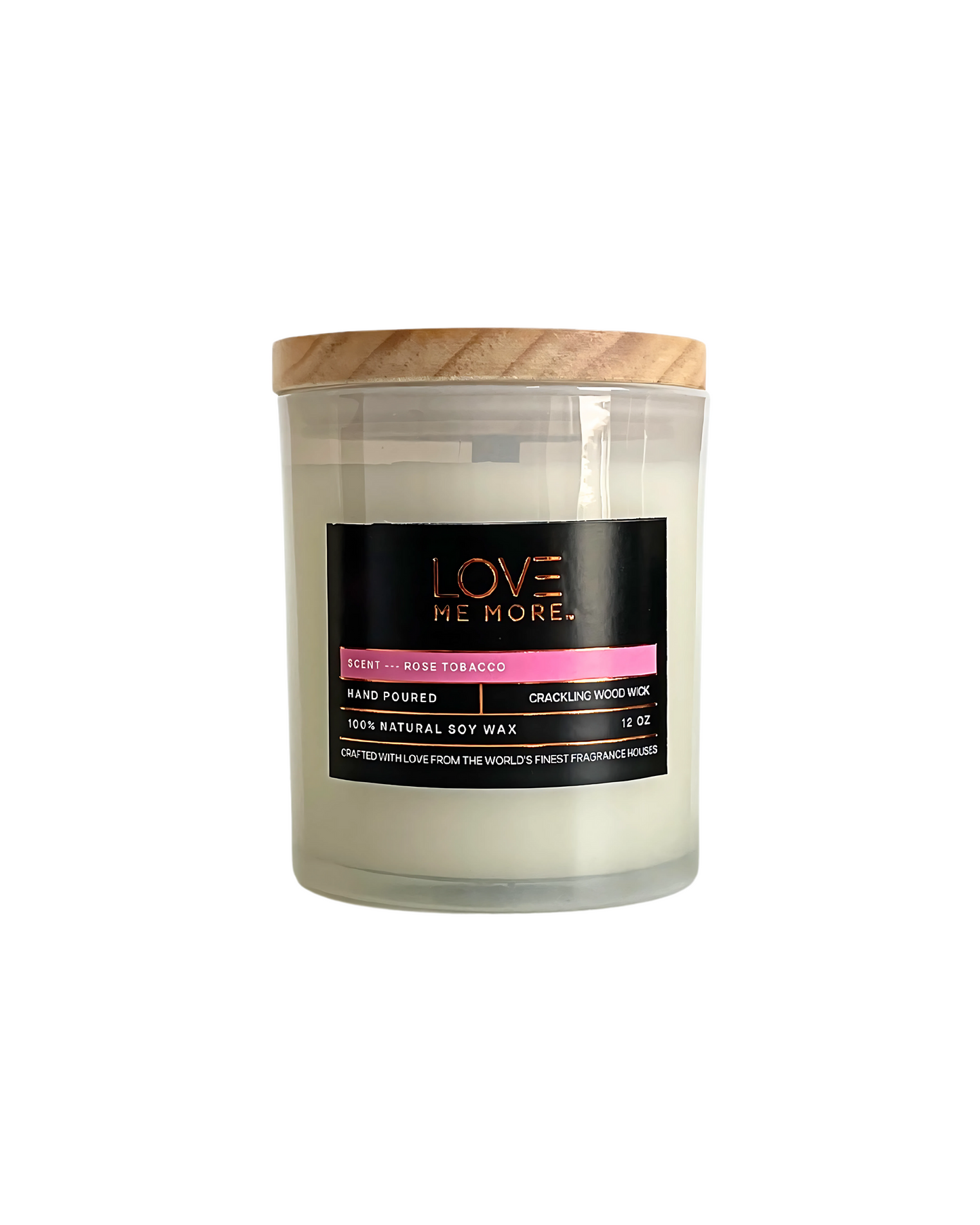 Wood Wick Candle - Rose Tobacco