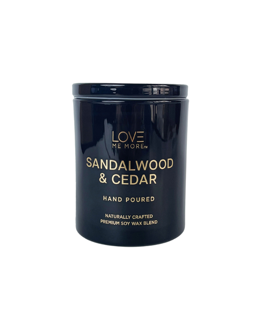 Glass Lid Candle - Sandalwood & Cedar