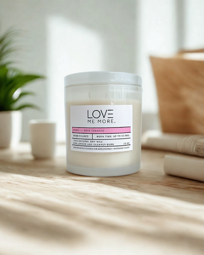 Glass Lid Candle - Rose Tobacco