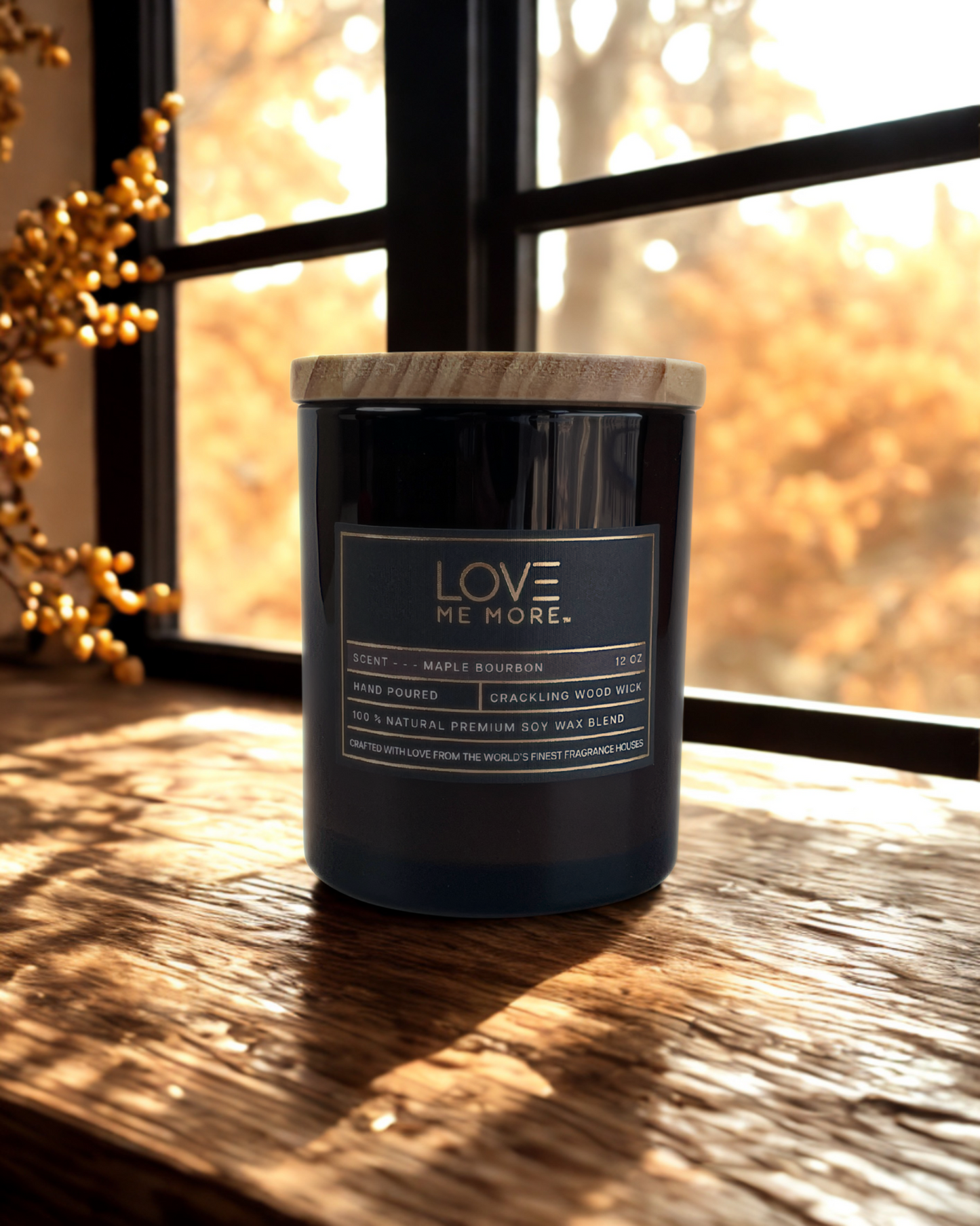Wood Wick Candle - Maple Bourbon