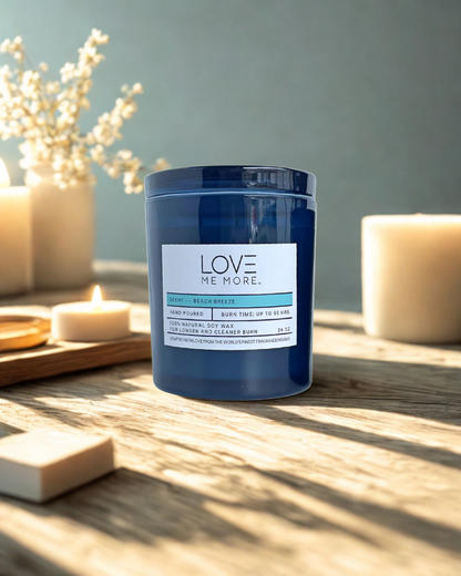 Glass Lid Candle - Beach Breeze