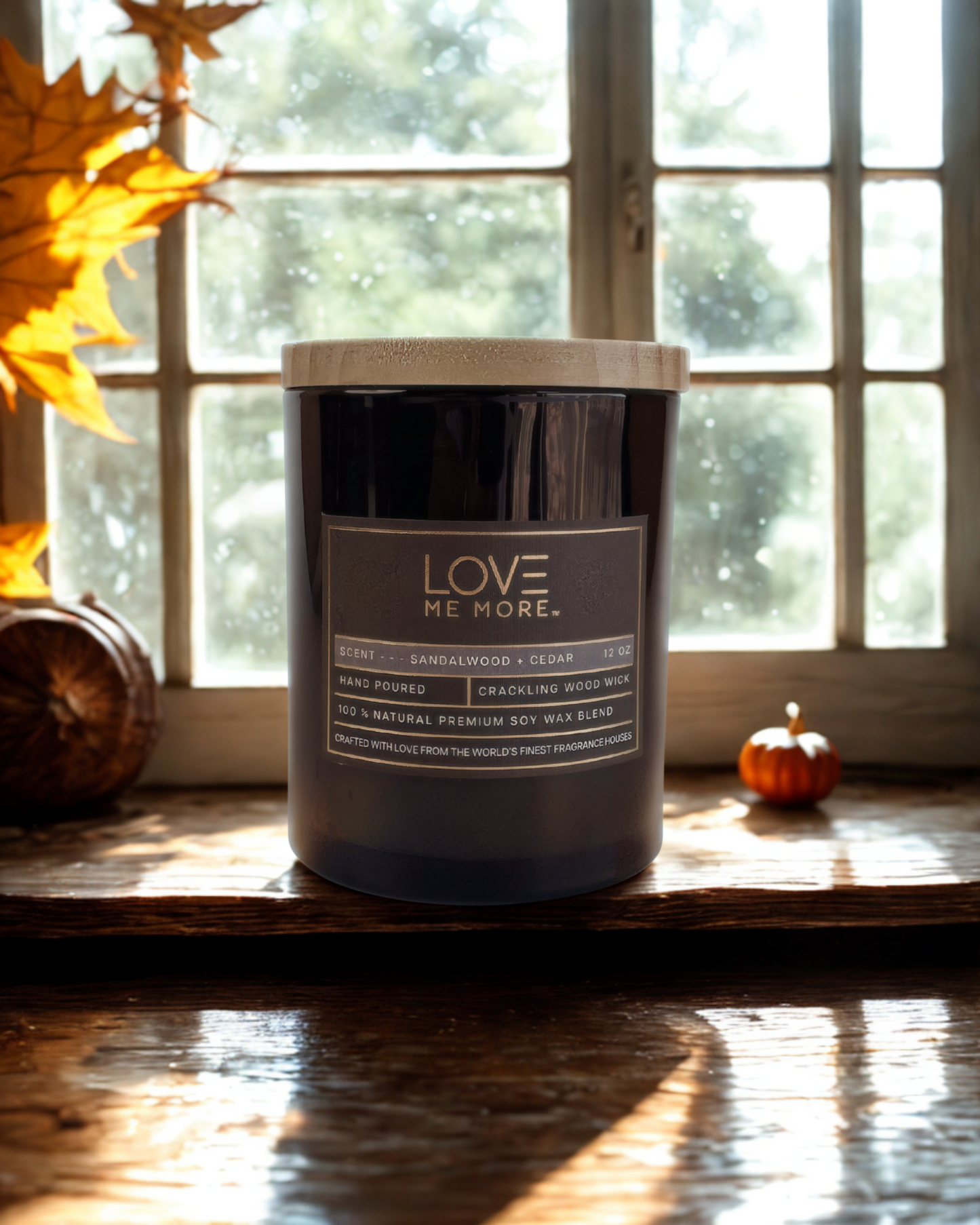 Wood Wick Candle - Sandalwood & Cedar