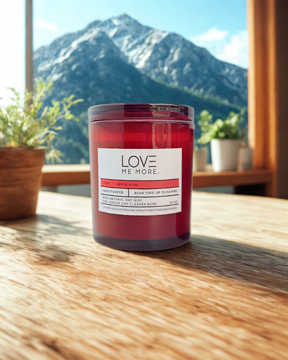 Glass Lid Candle - Apple Wine