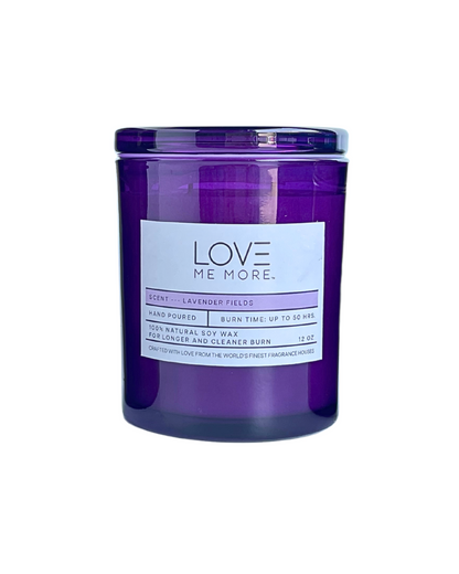 Glass Lid Candle - Lavender Fields