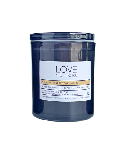 Glass Lid Candle - Sandalwood + Cedar
