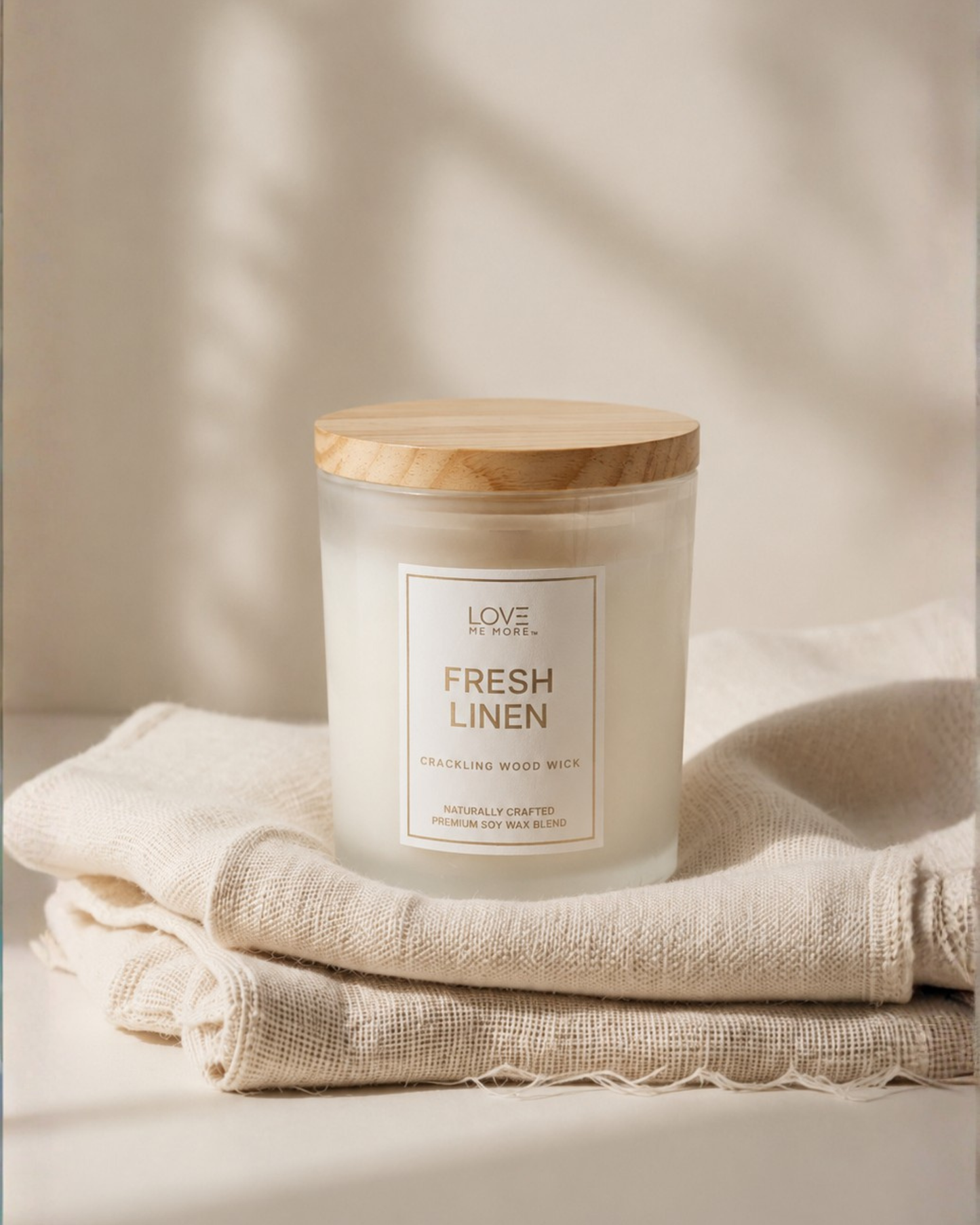 Wood Wick Candle - Fresh Linen