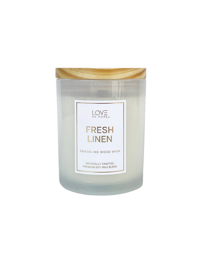 Wood Wick Candle - Fresh Linen