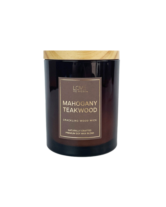 Wood Wick Candle - Mahogany Teakwood