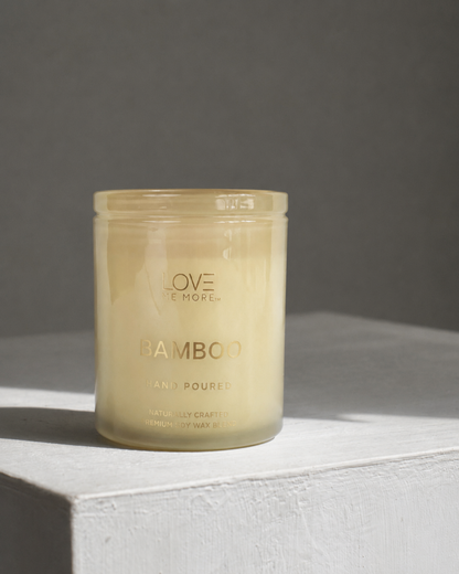 Glass Lid Candle - Bamboo