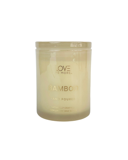 Glass Lid Candle - Bamboo