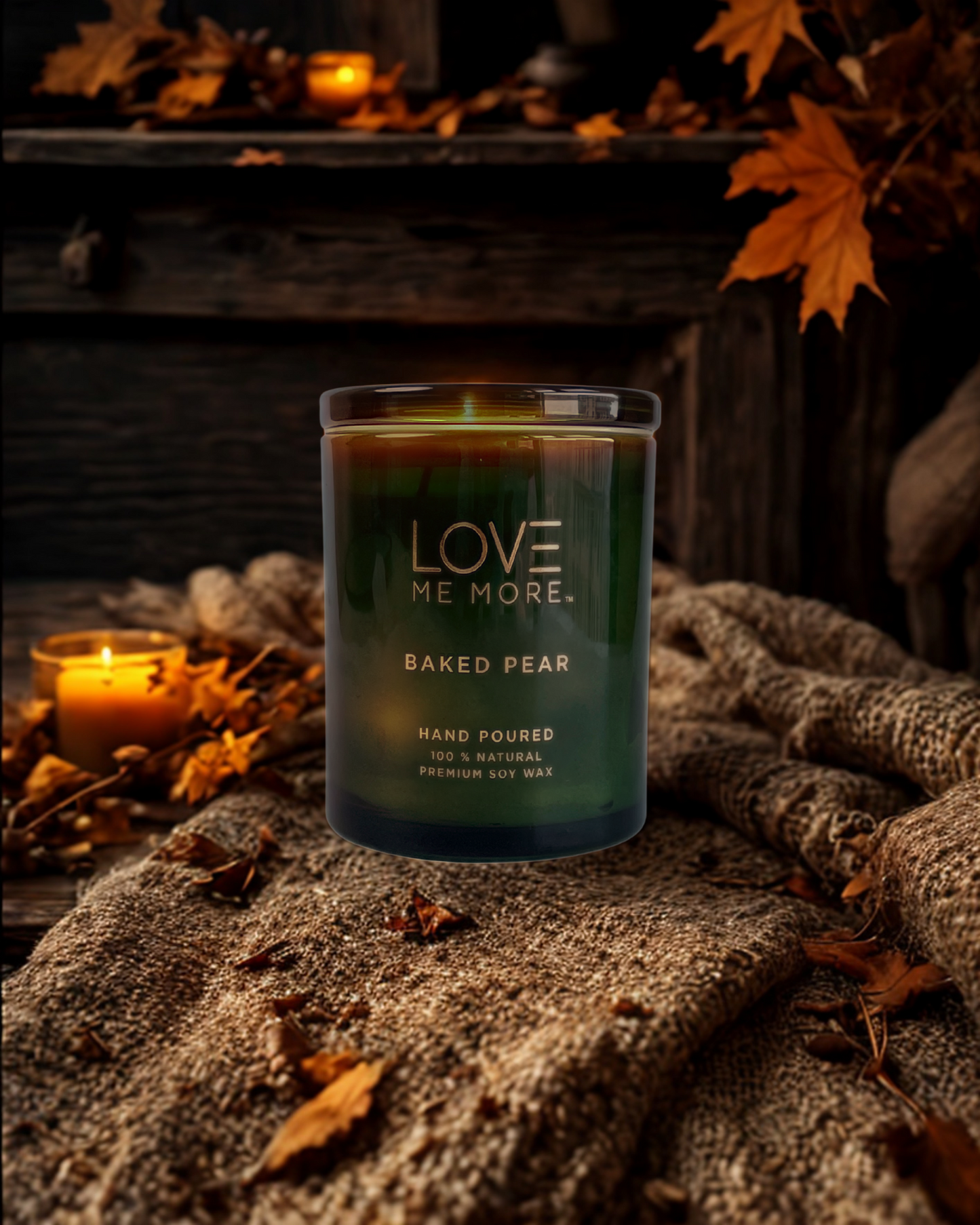 Glass Lid Candles - Baked Pear