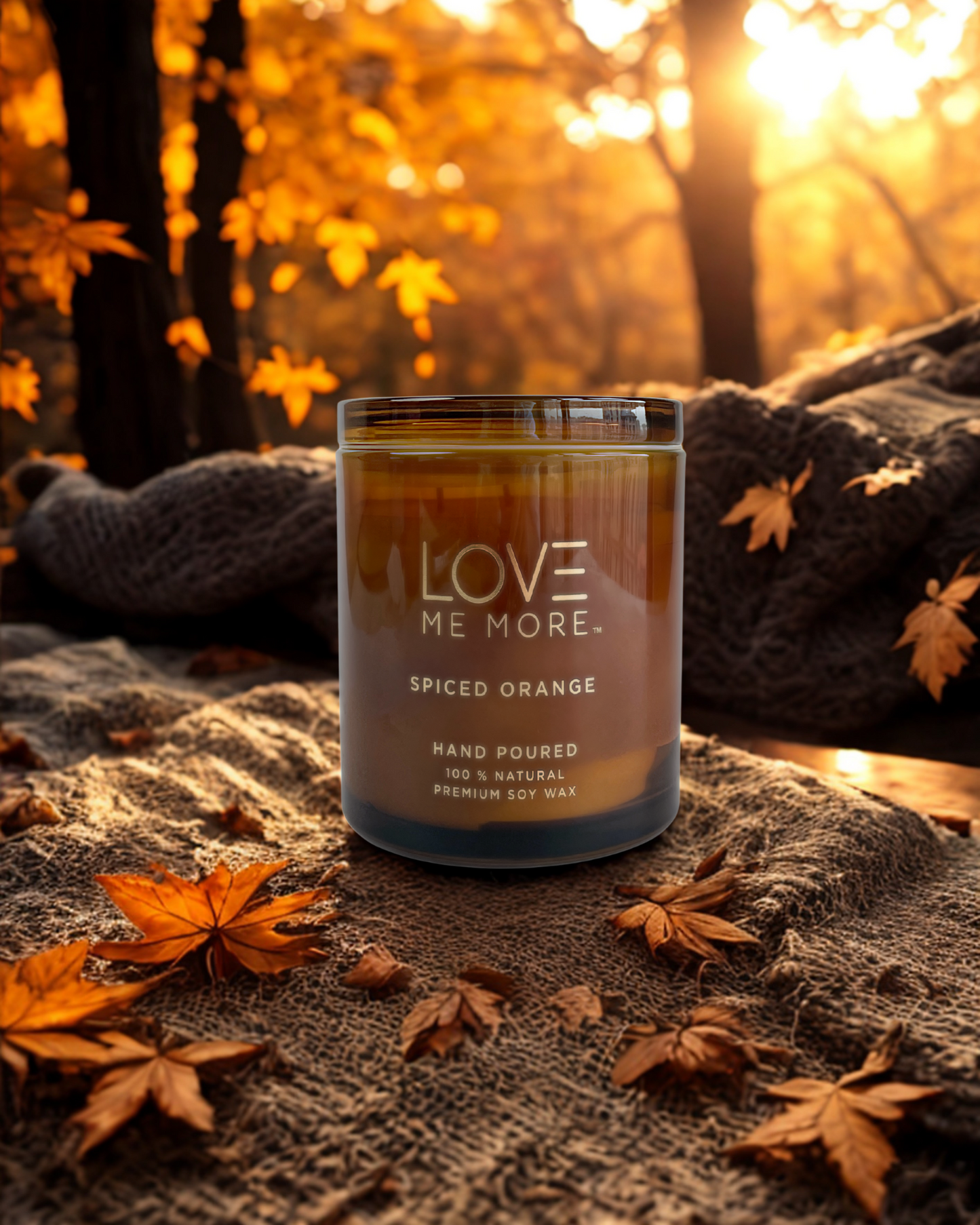 Glass Lid Candles - Spiced Orange