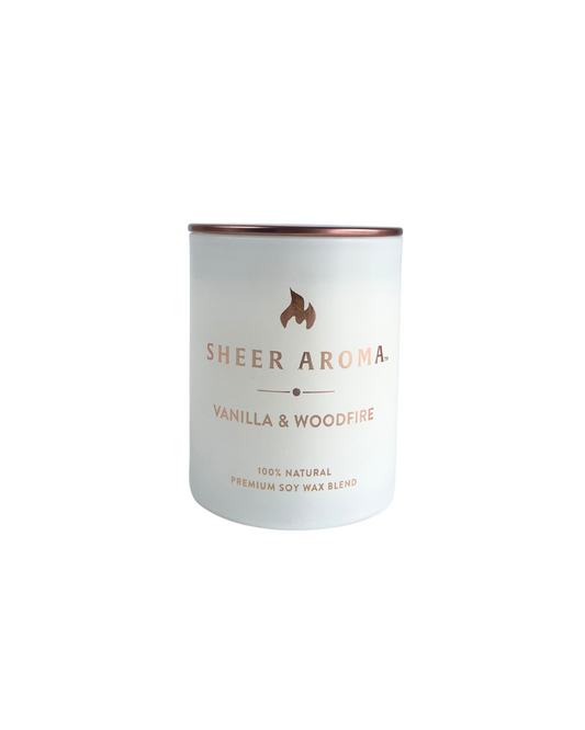 Scented Candle - Vanilla & Wood Fire